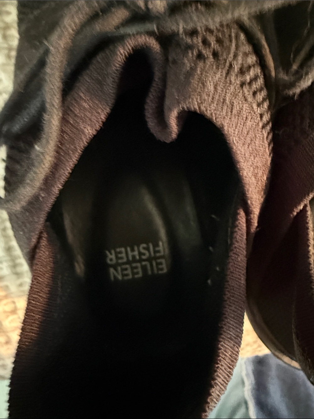 Eileen Fisher Black Knit Lace-Up women’s shoes size 7.5. - Picture 6 of 7